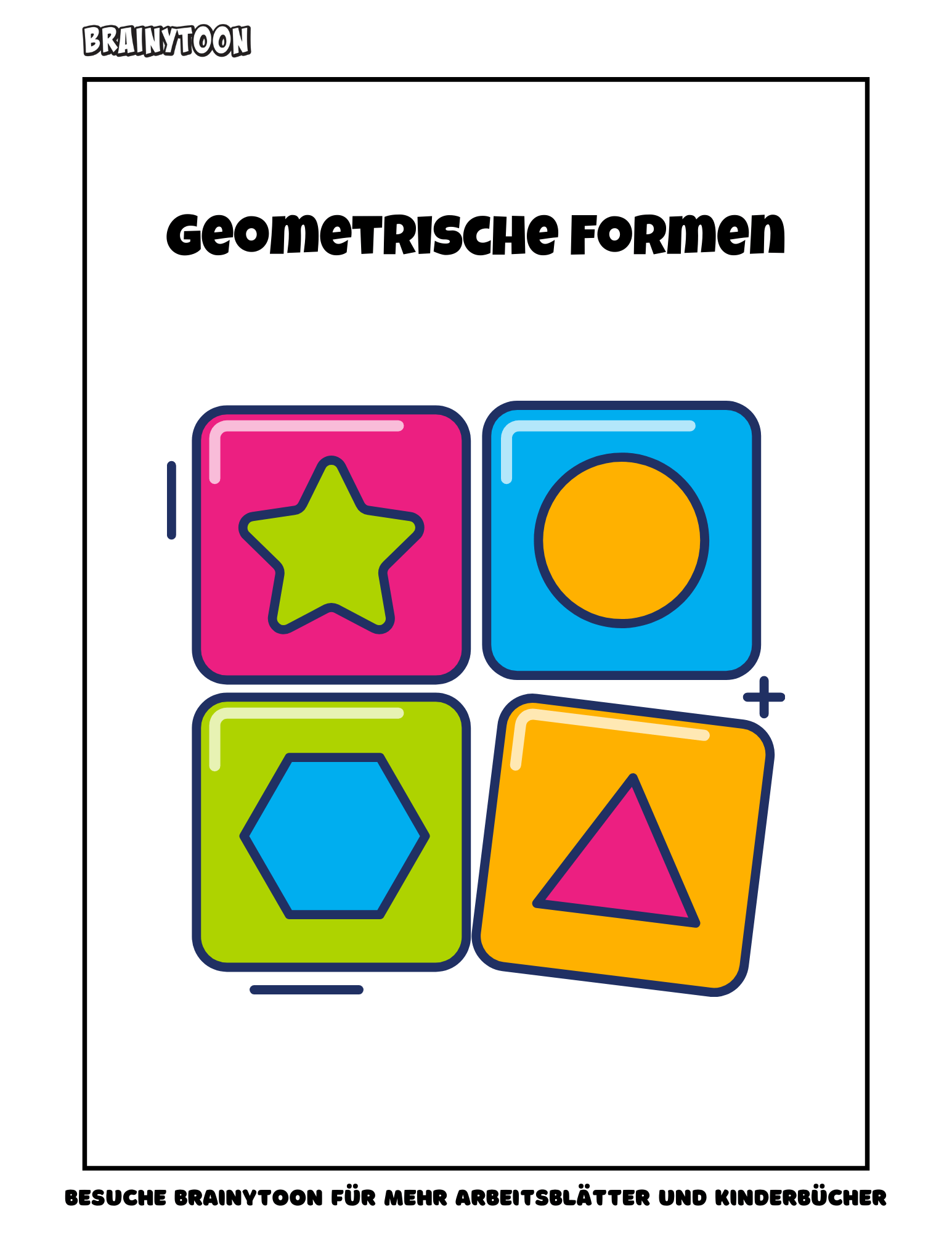 Geometrische Formen im Kindergarten mit Arbeitsblättern 