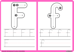 Englisch-Buchstaben nachspuren