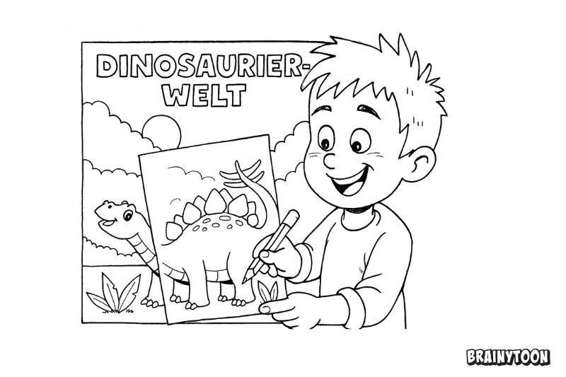 10 Dinosaurier-Ausmalbilder für Kinder – zum Ausdrucken und Ausmalen