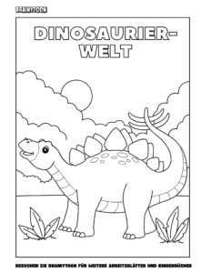 Dinosaurier-Ausmalbilder für Kinder