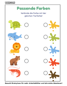 Farben arbeitsblatt kindergarten
