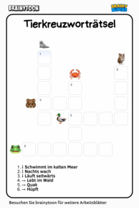 Kreuzworträtsel zum Ausdrucken