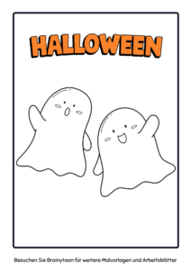 Halloween-Ausmalbilder für Kinder im Vorschul- und Grundschulalter