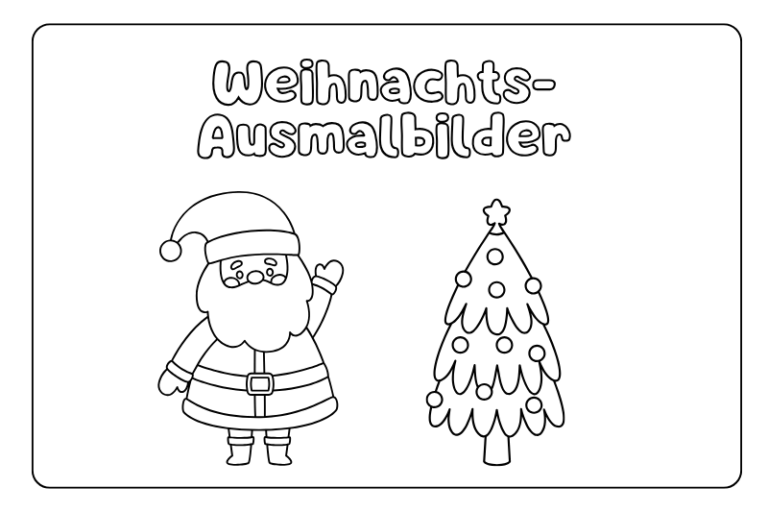 Weihnachtsmann Ausmalbilder