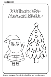 Weihnachtsmann Ausmalbilder für Kinder