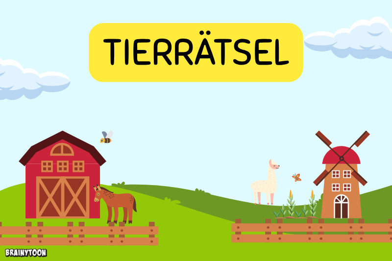 Tierrätsel für Kinder im Kindergarten