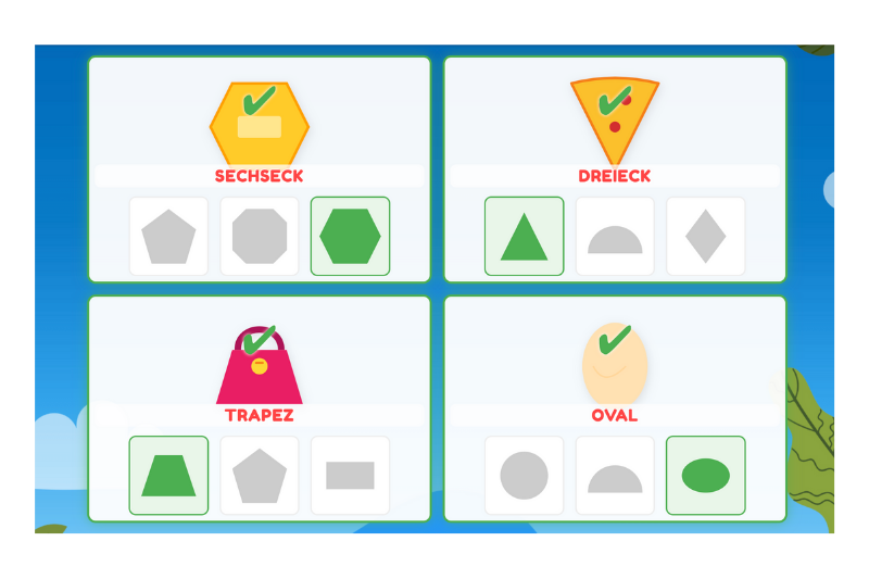 Spiele mit geometrischen Formen im Kindergarten