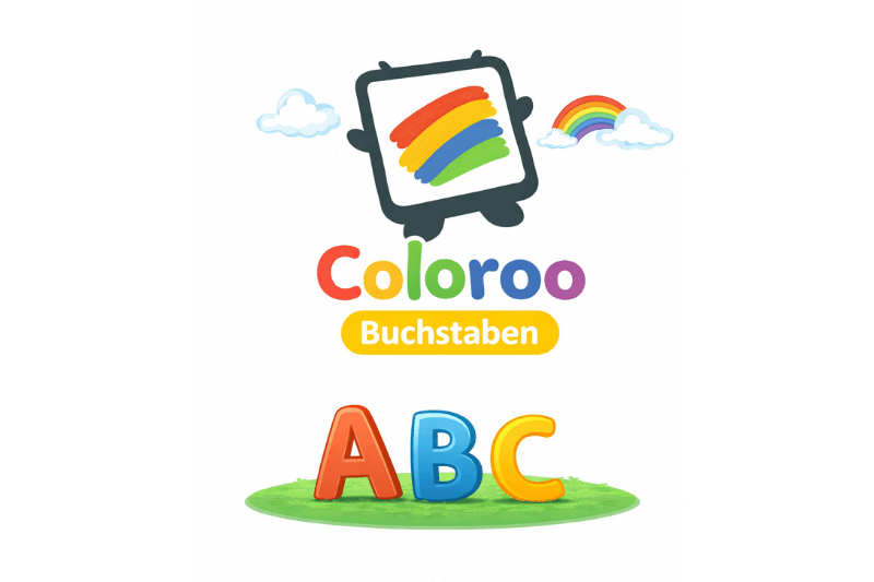 Coloroo Buchstaben-Ausmalbilder zum Ausdrucken