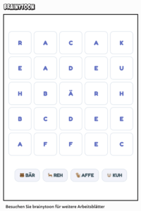 Wortsuche zum ausdrucken