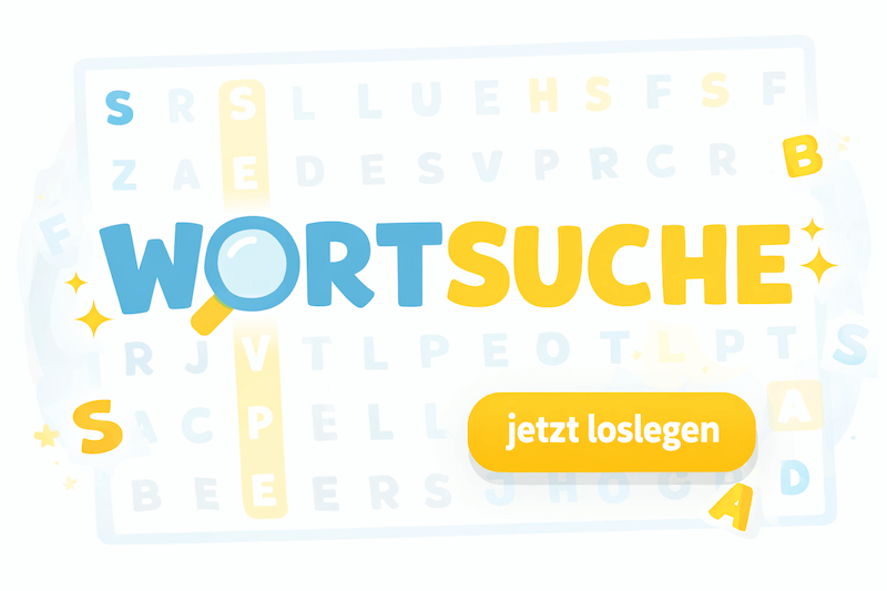 Wortsuchrätsel für Kinder
