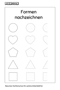 vorschule formen arbeitsblätter