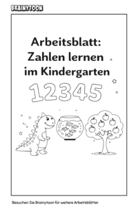 Zahlen lernen im Kindergarten mit Arbeitsblättern