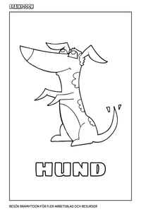 Hund målarbild för barn