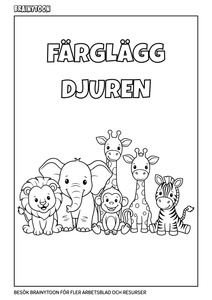 Bilder på djur att färglägga