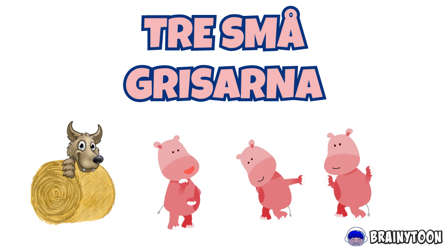 Bildbok för barn med Sagan om de tre små grisarna