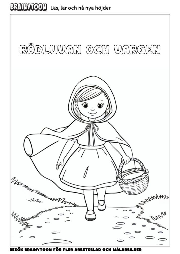 Sagan om rödluvan och vargen bok med bilder och text