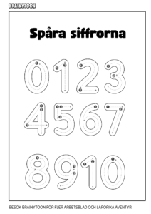 Spåra och skriva siffror