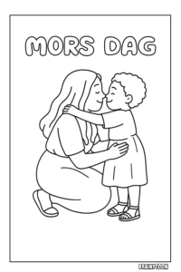 Målarbild för mors dag