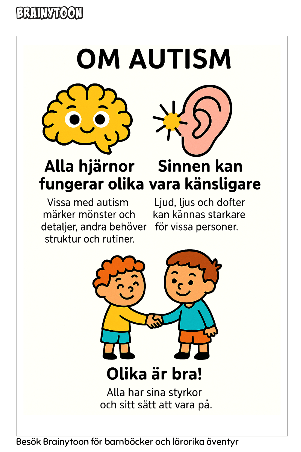 Barnbok om autism – en introduktion till autism för små barn
