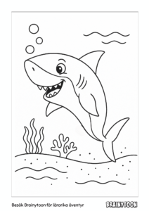 Målarbild haj