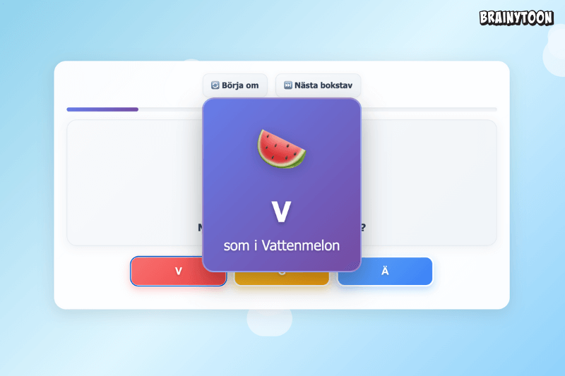 Lära sig alfabetet svenska