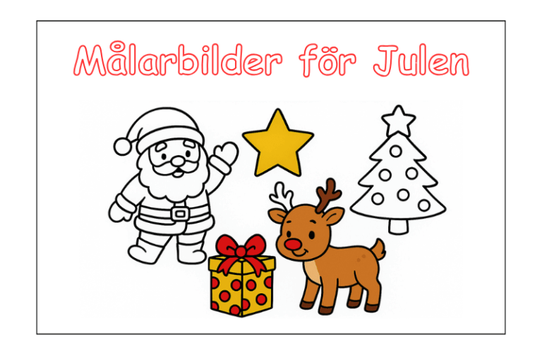 Julmålarbilder för barn