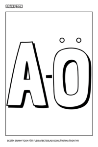 Målarbilder med bokstäver a-ö