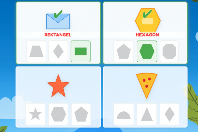 Geometri spel för barn