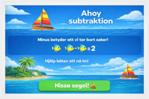 Subtraktion spel i förskola och åk 1