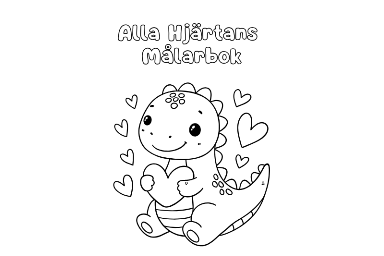 Roliga och enkla Målarbilder till Alla hjärtans dag för förskolebarn