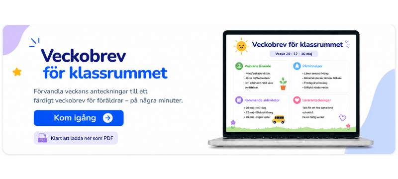 Veckobrev för klassrummet