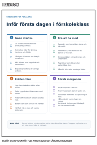 Checklista för förskolestart