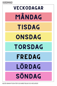 Bildstöd veckodagar