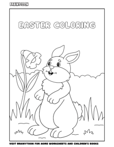 Easter bunny coloring preschool