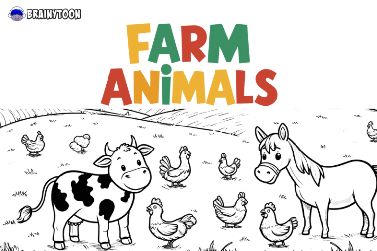 preschool farm animal coloring pages