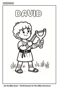 David and Goliath coloring page